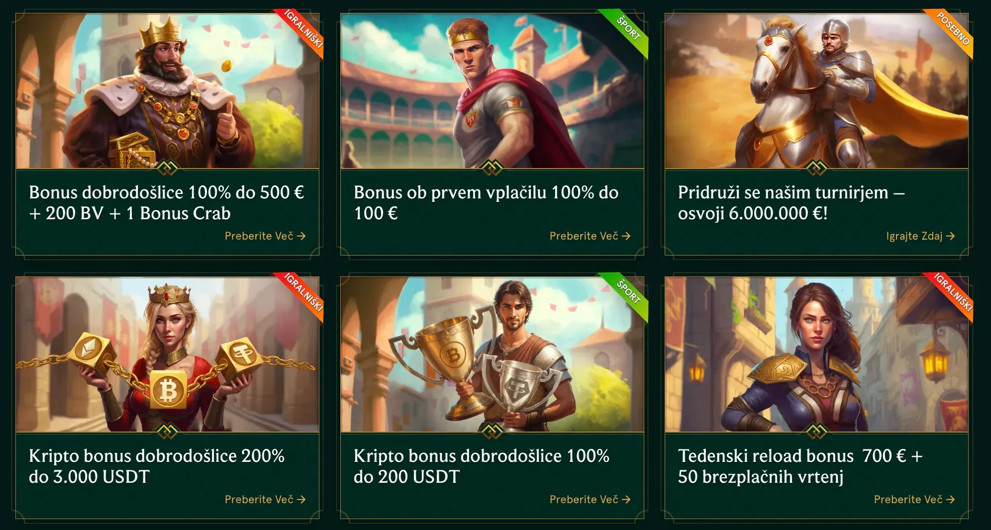 Promocije igralnice Casinia